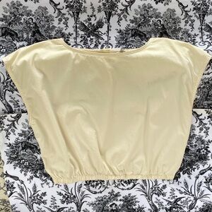 Everlane Cream Color Organic Cotton Crop Top